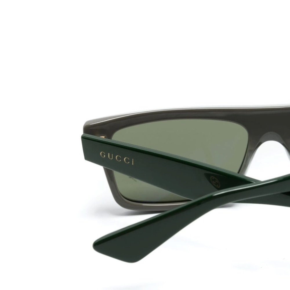 NWT Gucci GG1616S-003 Green On Square 57mm Sunglasses - Picture 3 of 4
